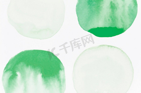 圆圈摄影照片_绿色阴影画笔笔划圆圈孤立的白色背景