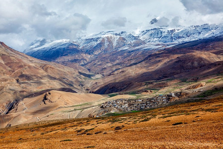  山谷，基伯，景观，喜马拉雅山