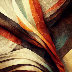 抽象五颜六色的布背景。3D渲染数字艺术插图