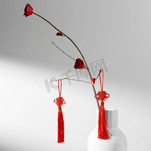 中国新年 2021 花瓶正面图图画风筝