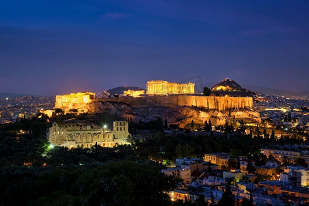 雅典摄影照片_ 雅典卫城，雅典，雅典，城市