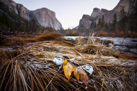 美国加利福尼亚州约塞米蒂国家公园美丽的秋季