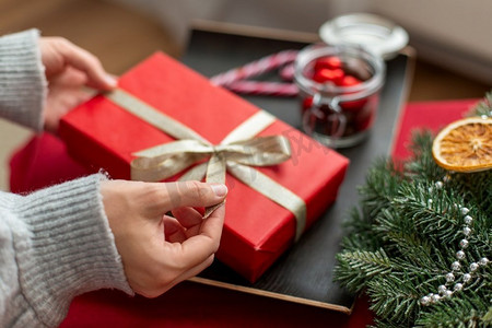  礼物，盒子，手，假日