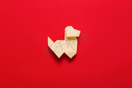 折纸狗红