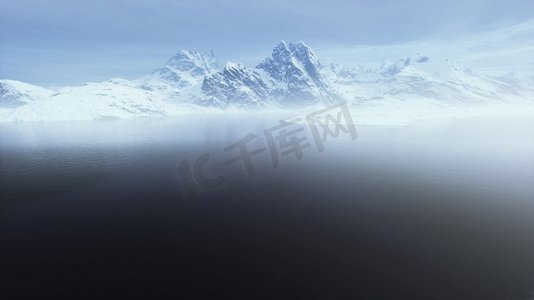 北海洋摄影照片_楚科奇地区的山脉到大海