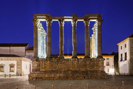 组织架构摄影照片_埃武拉罗马神庙（Templo romano de Evora），也被称为Templo de Diana，是葡萄牙城市埃武拉的一座古老寺庙。 