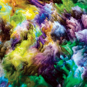 彩色漩涡系列。适合生活、创意、艺术布局的油画油画色彩动作安排