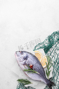 鲜鱼青鱼网。高分辨率照片。鲜鱼青鱼网。高品质的照片