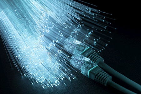  技术，电缆，网络，蓝色