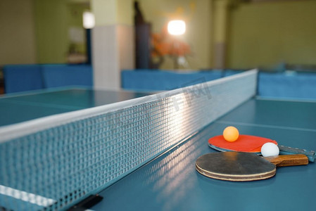 乒乓球赛海报摄影照片_乒乓球、网球、乒乓球