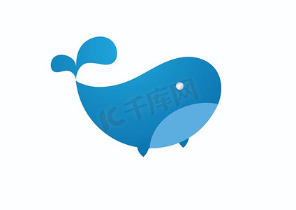 logo设计摄影照片_蓝鲸标志设计矢量