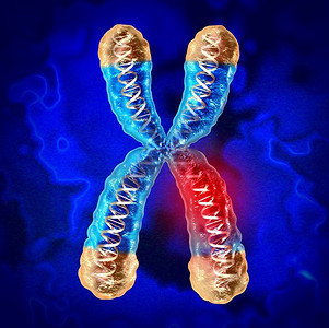 遗传疾病和染色体疾病或DNA损伤作为一个科学和生物学概念与受损基因作为3D渲染。