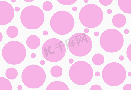 无缝的点图案粉红色背景，圆形圆圈白色粉红色纹理设计图形现代数字抽象粉红色背景 