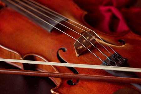 小提琴背景摄影照片_ 弦乐器，乐器，音乐，古典