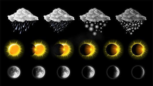 向量的系数向量摄影照片_ 日食，设置，云，预报