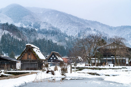  风景，白川ago，房子，户外