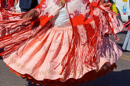 在的喀喀地区的秘鲁真实舞蹈