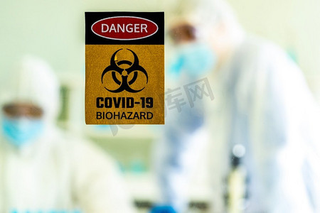 背景，标牌，新型冠状病毒，实验室