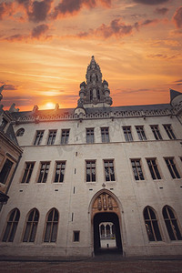 大广场—布鲁塞尔市中心的历史广场。市政厅和面包屋，或国王的房子。欧洲