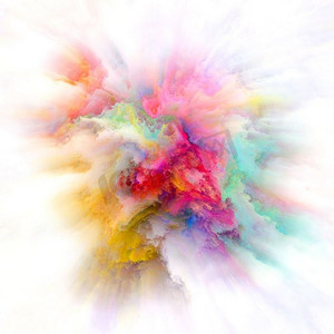 灰尘效果摄影照片_色彩情感系列色彩爆炸在想象、创造性艺术和设计主题上的安排