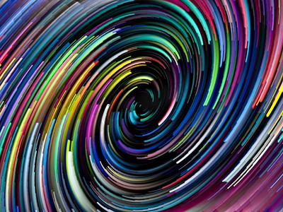 颜色旋转系列.漩涡背景图画