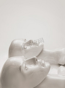 石膏片的人体模型雕塑