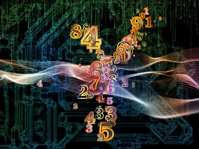 虚拟科技空间系列。三维空间中抽象元素对科学、教育、传播和现代技术的透视作用