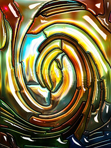 螺旋旋转系列彩色玻璃漩涡图案的组成彩色的设计，创造力，艺术和想象力的主题上的色彩碎片