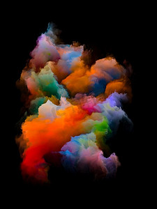 烟雾背景摄影照片_一点帆布。彩虹岛系列与艺术、创意和设计相关的充满活力的色调和梯度组成