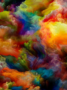 多色纹理。彩色梦幻系列。以想象力、创造力和艺术绘画为主题的由渐变和光谱色调组成的设计