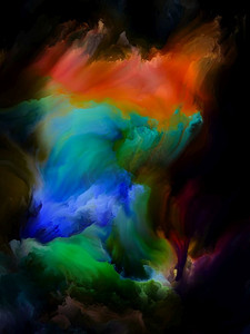 画云系列关于创意和艺术主题的抽象色彩样本。