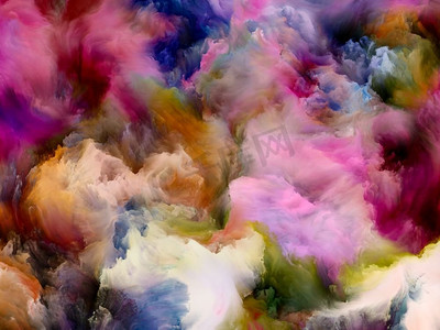 油漆动力。彩色梦系列梯度和光谱色调的相互作用与想象力，创造力和艺术绘画