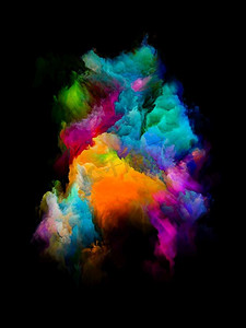 烟雾创意摄影照片_颜料粒子彩虹岛系列为艺术、创意和设计项目创造充满活力的色调和梯度