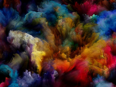 画云系列关于创意和艺术主题的抽象色彩样本。