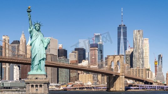 美国国旗日摄影照片_ 自由，纽约，约克，布里奇