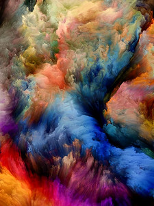画云系列丰富多彩的数字油的主题创意和艺术。