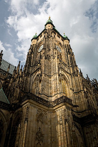 古老的钟楼，布拉格，捷克共和国，欧洲。欧洲小镇，著名的旅游胜地