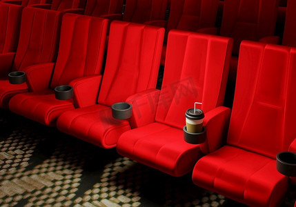 红色、活动、座位、舞台
