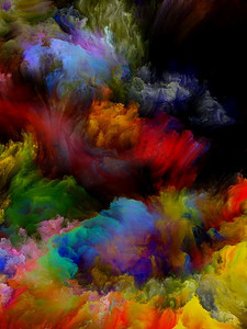 五色云。彩色梦系列背景设计的梯度和光谱色调相关的想象力，创造力和艺术绘画