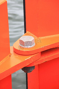 大橙色铰链户外无人金属螺栓