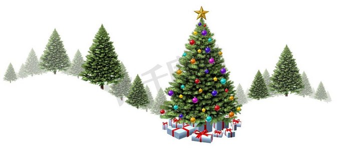  树，圣诞节，圣诞节，设计