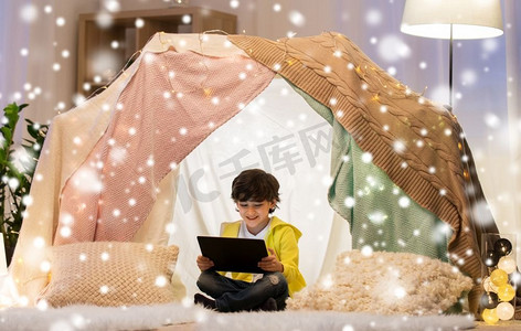  孩子，孩子，帐篷，平板电脑