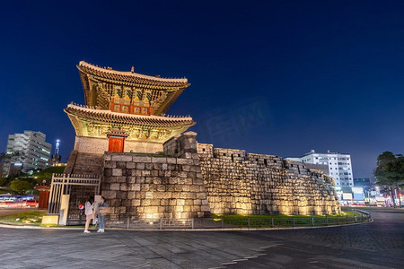 光化门摄影照片_首尔的城市景观