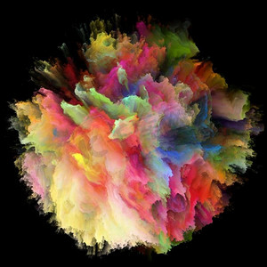 色彩情感系列抽象设计由色彩爆裂飞溅爆炸的主题想象力，创造力艺术和设计