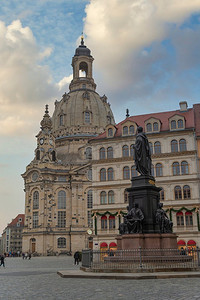 平方摄影照片_德国的德累斯顿重建后的旧城建筑。