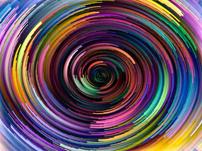 彩色旋转系列彩虹漩涡背景在主题的颜色和运动