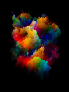 生动粒子。彩虹岛系列背景设计充满活力的色调和梯度补丁的艺术，创意和设计作品