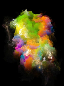 丰富的想象力摄影照片_彩色星云。宇宙之花系列。与艺术、设计、创造力和想象力联系在一起的丰富多彩的纹理构成