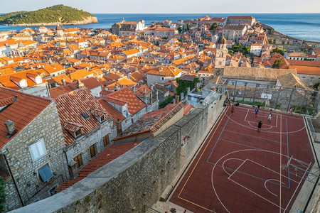  adriatic，空中，篮球，建筑