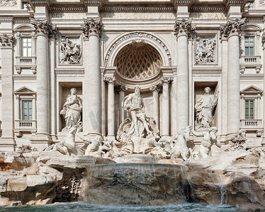 Fountain di Trevi在罗马，意大利
